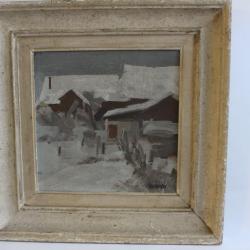 Peinture à l'huile René GUINAND Sous Bernex 1948