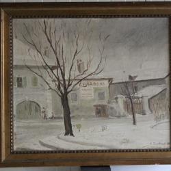 Peinture &agrave; l'huile R. Gairoud 1952 tableau