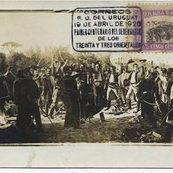 Carte-maximum Uruguay  n&deg; 309 1925 Centenaire d&eacute;barquement Lavall&eacute;ja