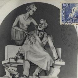 Carte-maximum France n&deg; 307 - Pour les chomeurs intellectuels