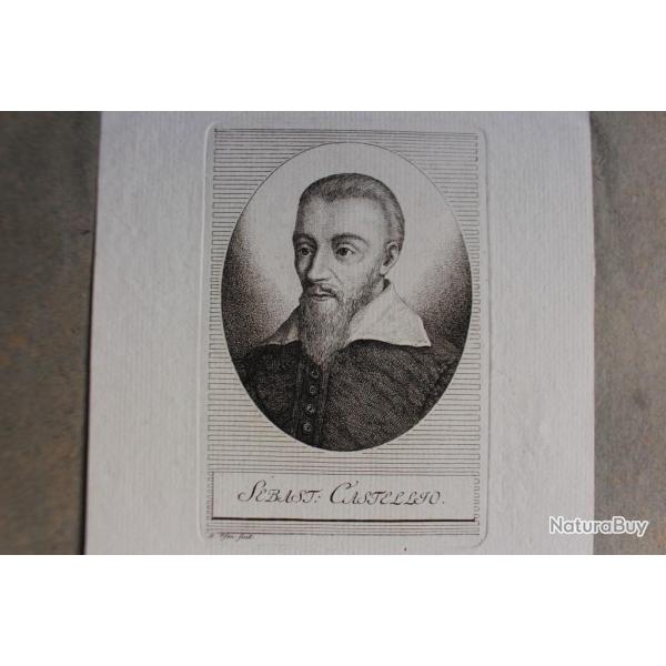 Gravure XVIIIe sicle Sebast Castelljo