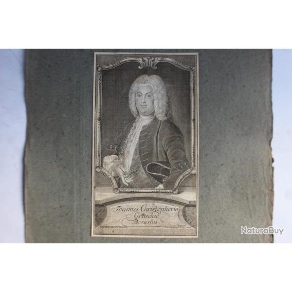 Gravure XVIIIe sicle Joannes Christophorus