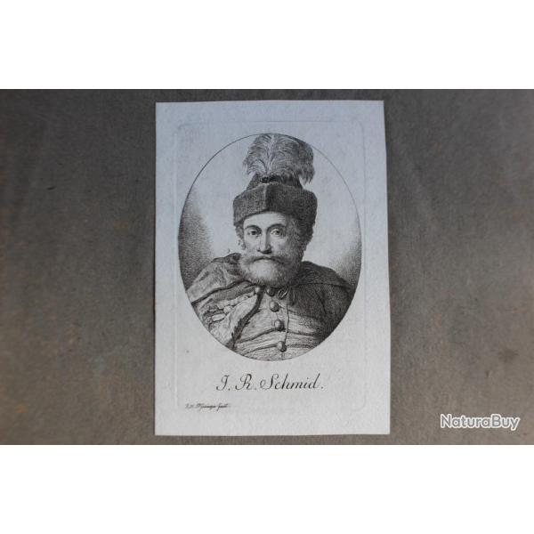 Gravure XVIIIe sicle J. R. Schmid