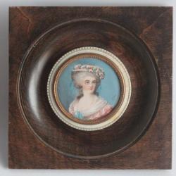 Peinture miniature Portrait Femme