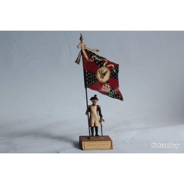 Soldat de plomb Porte drapeau Bataillon de l'oratoire CBG Mignot