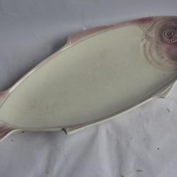 LONGWY Plat &agrave; Poisson c&eacute;ramique