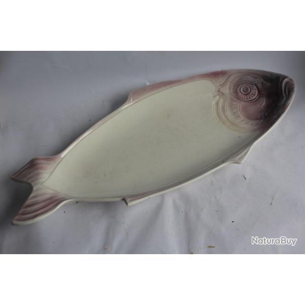 LONGWY Plat � Poisson c�ramique