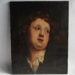 Peinture Portrait sign&eacute; E. Cabanes 1837 XIXe si&egrave;cle