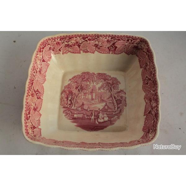 Saladier carr� Terre de fer MASON'S Vista pink England Dish