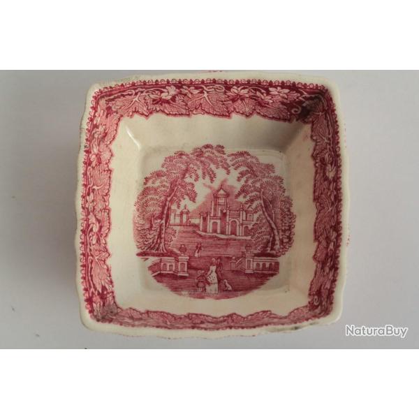Ravier carr� Terre de fer MASON'S Vista pink England Dish