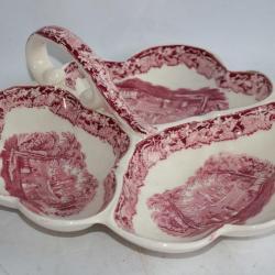 Plat mendiant Terre de fer MASON'S Vista pink England