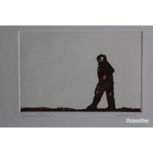 Gravure lithographie Doroteo ARNIZ preuve d'artiste