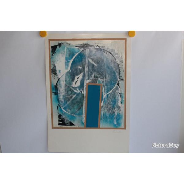 Peinture Collage Franz FEDIER 1982