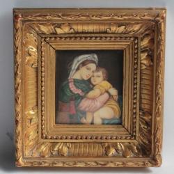 Peinture miniature Vierge à l'enfant