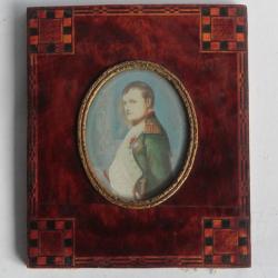 Ancienne Peinture miniature portrait Napoléon