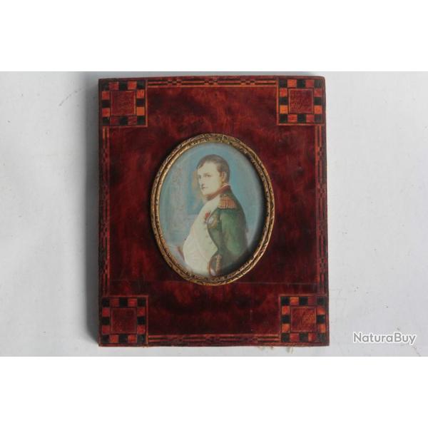 Ancienne Peinture miniature portrait Napol�on