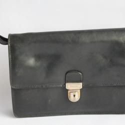 BALLY Pochette cuir noir vintage