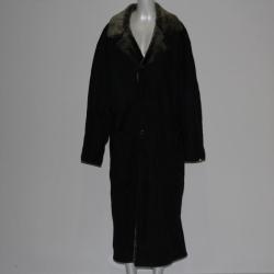 Manteau long cuir d'agneau retourn&eacute; N.B. Walton Bruxelles Fourrure T50