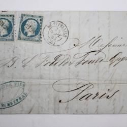 Timbre France Pr&eacute;sidence non dentel&eacute; 20 c 1853