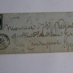 Timbre France Empire non dentel&eacute; 1er &eacute;mission 20 c 1856