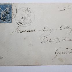 Timbre France type sage 1er &eacute;dition 25 cts 1878