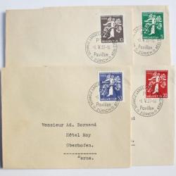 S&eacute;rie exposition nationale Suisse de Zurich Italien 1939 Premier jour