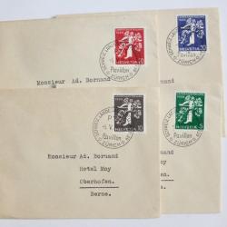 S&eacute;rie exposition nationale Suisse de Zurich Allemand 1939 Premier jour