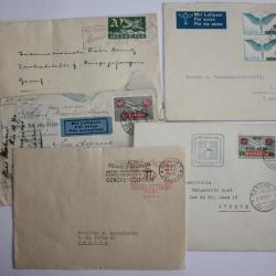 Lot enveloppes aviation Suisse 1930-1955