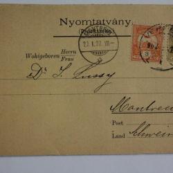 CPA Nyomtatvany hongrie avec grille tarif volaille 1902