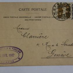 CPA Suisse Haasenstein & Vogler agence publicit&eacute; 1912