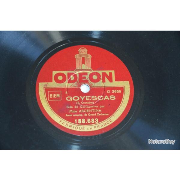 Vinyl 10 78T  Flamenco Mme Argentina?- La Vie Br�ve / Goyescas