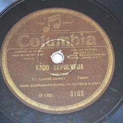 Vinyl 10 78T Fado Lucas junot Fado sepulveda/fado dos passarinhos