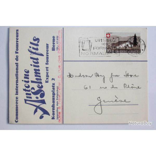 CPA Suisse publicit� Antoine schmid fils 1945