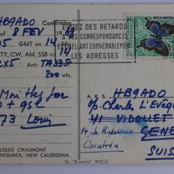 CPA Noumea new caledonia louis Chaumont avec flamme 1968