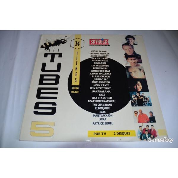 2 x Vinyles 33T Chanson Pop  Various ?- Les Tubes 5