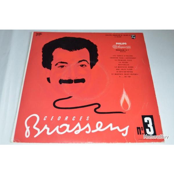 Vinyle 33T Chanson Georges Brassens ? N�3 1955