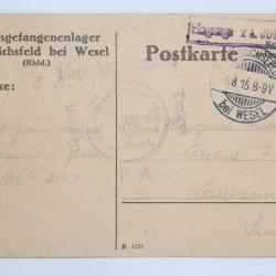 CPA Autriche Friedrichsfed bei Wesel avec cachet 1915