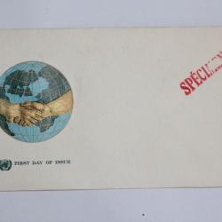Enveloppe FDC des nation unies Gen&egrave;ve Sp&eacute;cimen