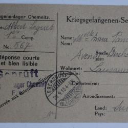 CPA prisonnier de guerre Ebersdorf Allemagne 1915