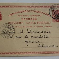 Entier postal Danemark 1901 cachet Odense