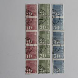 Timbres Suisse blocs 4x 1970 Émission type chiffre rouleau