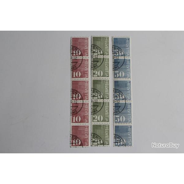 Timbres Suisse blocs 4x 1970 �mission type chiffre rouleau