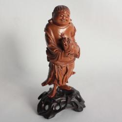 Sculpture Okimono bois pêcheur Japon Japon