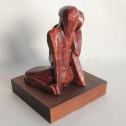Sculpture moderne cire Couple