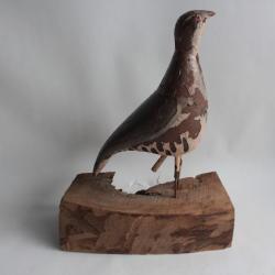 Ancien Appelant Perdrix sifflet t&ocirc;le peinte