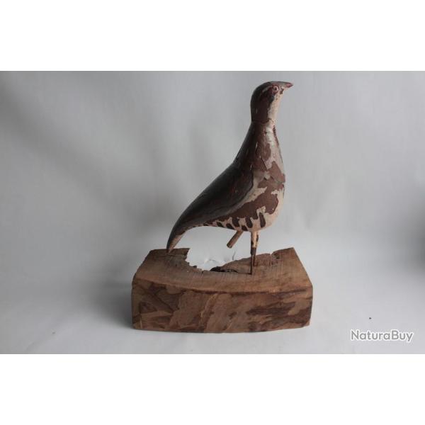 Ancien Appelant Perdrix sifflet t�le peinte