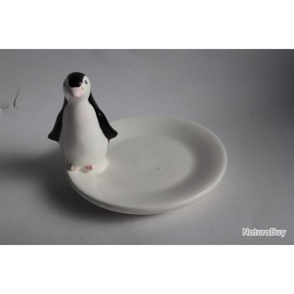 Porte savon c�ramique Pingouin