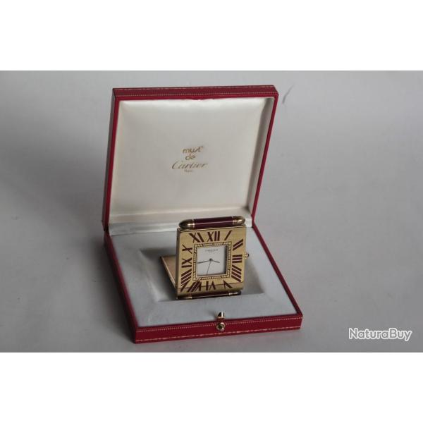 CARTIER Pendulette R�veil de voyage Must de Cartier