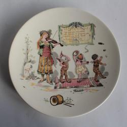 Assiette parlante Sarreguemines l'amour aveugle Froment