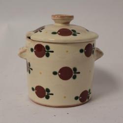 Pot &agrave; condiment poterie Pommes Steiner Kiesen Suisse Art populaire